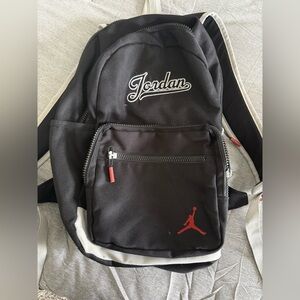 Jordan Black and Gray Backpack with Red Accents